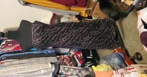 Papell Boutique Black and Pink Prom Dress